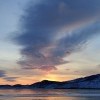 Закат на льду Байкала 
